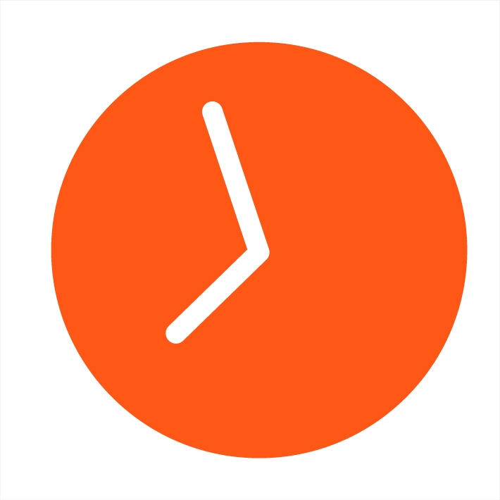 橙色的时钟图标