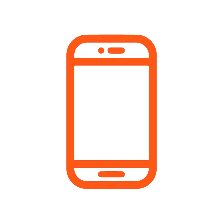 橙色手机图标